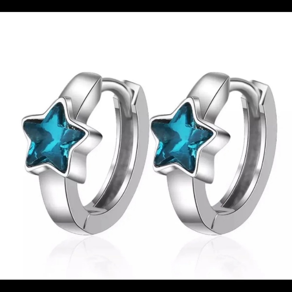 Sterling silver huggie earrings - Picture 1 of 5